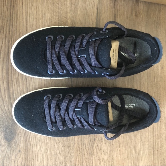 Allbirds Women’s Wool Piper Black Sneakers Soft Wool Walking Shoes Size 9 - Picture 3 of 16